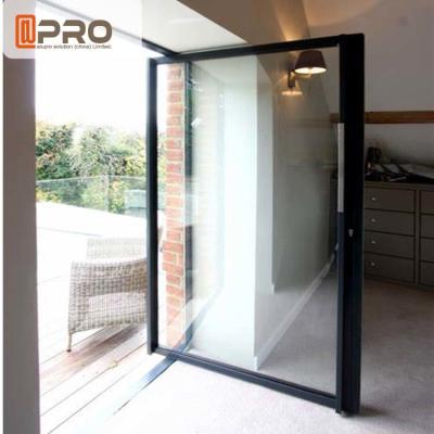 China Thermal Break Modern Aluminum Low - E Glass Pivot Door For Store / Double Pivot Door front door pivot door aluminum for sale