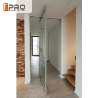 China Internal Aluminum Pivot Sliding Door With Double Glazed Glass Wind Load Resistance Pivot Exterior door pivot hinge door for sale
