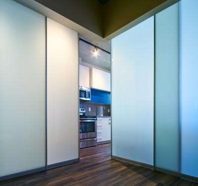 China Modern Frosted  Glass Office Partition Walls / Glass Office Dividers for sale