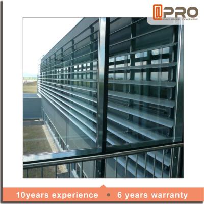 China Fixed Motorized Aluminium Sun Shade Louvres Frame Grills for sale