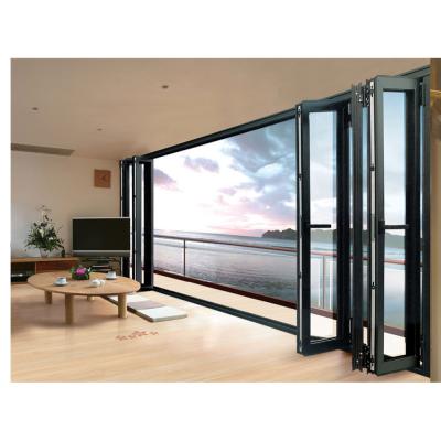 China hanging Soundproof Shades Security Aluminum Bifold Windows for sale