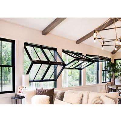 China Soundproof Commercial Push Up Aluminium Glass Windows for sale
