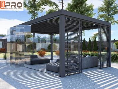 China Metal Louver Electric Modern Aluminum Pergola For Residential for sale