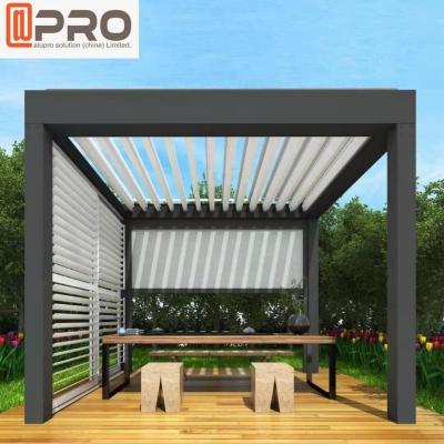 China Electric Patio Folding Louver Roof Modern Aluminum Pergola for sale