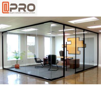 China Aluminum Glass Office Partitions Frosted Glass Partitions Sound Proof for sale