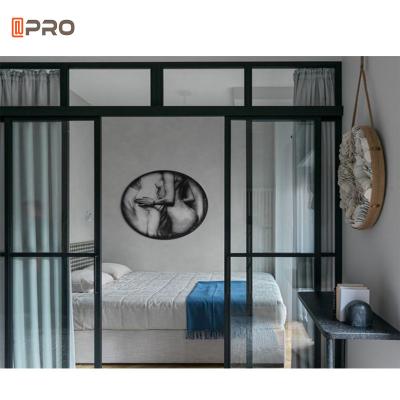 Cina Porte di vetro di scivolamento di alluminio interne per la camera da letto su misura in vendita