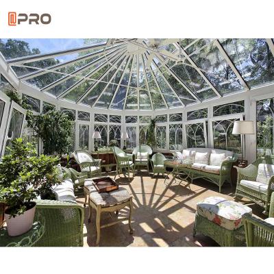 China Greenhouse Free Standing Veranda Sunroom 4 Season Glass Garden House  for sale