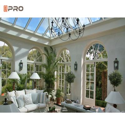 China Tempered Glass Slant Roof Winter Garden Sunroom Conservatory for sale