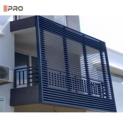 China Shade Automatic 38mm outdoor aluminium plantation shutters Horizontal Opening Pattern ' for sale