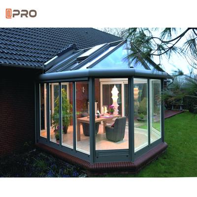 China Garden Conservatory modern Glass Houses Prefabricated Sunroom for sale