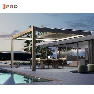 中国 Outdoor Sunsetter Modern Aluminum Pergola Canopy Waterproof Wind Resistance 販売のため
