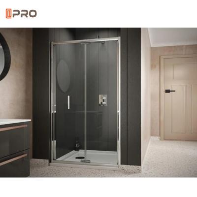 China Transparent Installing Internal Bi Fold Bathroom Door Double Frosted Glass for sale