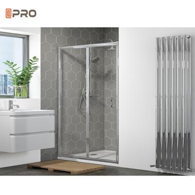 China Aluminum Modern Luxury Bi Fold Bathroom Door Shower Rooms Misted Glass for sale