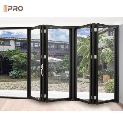 China Gazebo Glass Aluminum Folding Doors For Outdoor Landscape for sale