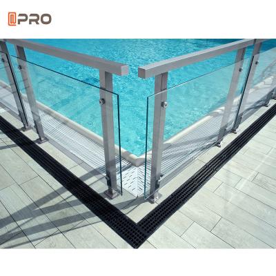China Interior Glass Swimming Pool Aluminum Handrails Stainless Steel Stairs Balustrades for sale