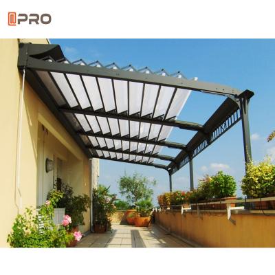 China Water Resistant UV Rays Retractable Sun Shade For Pergola for sale