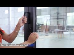 Energy Saving High Temperature Resistant Color Optional  Aluminum Folding Doors
