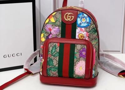 China Red Flower Luxury Brand Backpack for sale