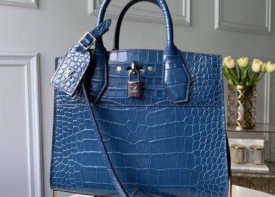 China Luxury Cross Body 23cm Crocodile Skin Tote Bag Lock Decoration for sale