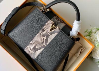 China LV M94219 Capucines Medium Handbag Cowhide Snake Skin Pattern 31cm Length for sale