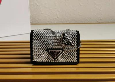 China Adjustable Duchesse Crystal Design Leather Crossbody Bag for sale