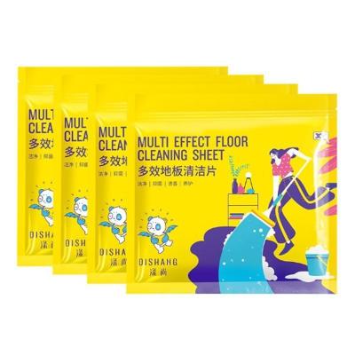 China Disposable Liquid-Free Floor Cleaning Sheet Eco Friendly Biodegradable Dissolvable Floor Cleansing Sheets for sale