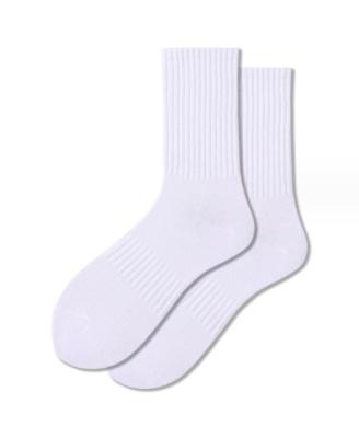 China Custom Knitted Ribbed Cotton Black White Grey Crew Business Socks for sale