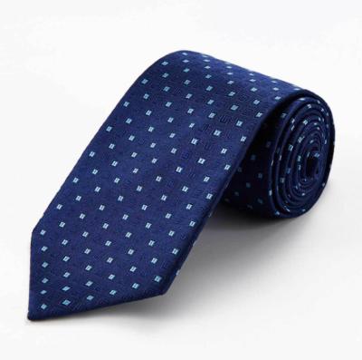 China Navy Silk Necktie Custom Printed Wholesale Men′s Silk Woven Ties for sale