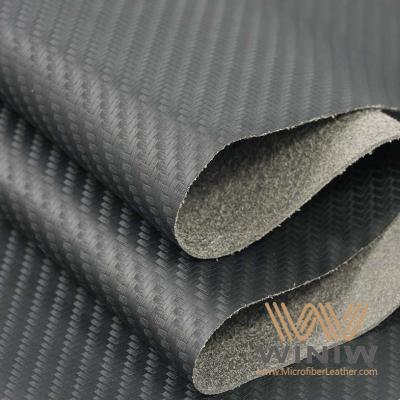 China Carbon Bags Vegan Leather 0.7mm Textured Embossed Leather Sheet For Car for sale