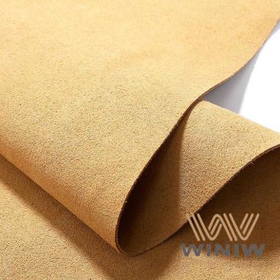 Китай Анти- царапина кладет Vegan в мешки кроет кожей ткань мягкого Faux Microfiber замши 1.2mm кожаную продается