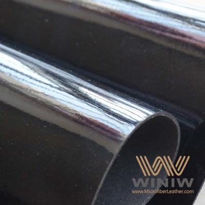 China Mirror Smooth Artificial PU Leather 0.8mm Microfiber Vegan Leather Nonwoven for sale