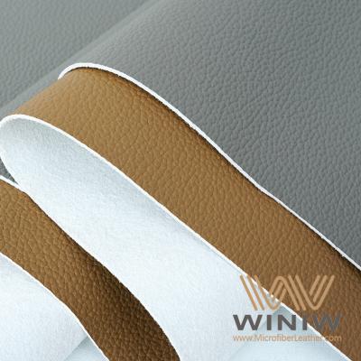 China 0.6mm - 2.0mm Thickness Litchi Faux Leather Fabric Leather For Sofa Upholstery for sale