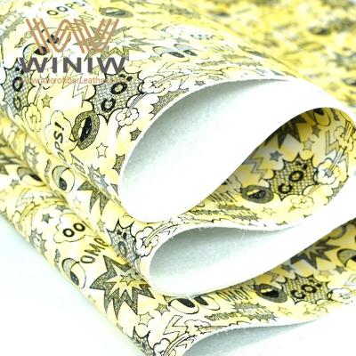 China Artificial Synthetic Leather Fabric Microfiber PU Embossed Shoe Lining Material for sale