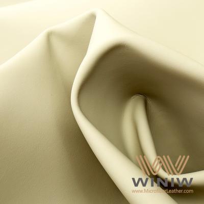 China Cuero del substituto del poliuretano de la tela de tapicería de la imitación de cuero blanca para el tejado del coche en venta