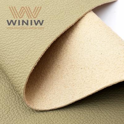 China Light Yellow Skin Texture Leather And Cloth Car Seats Animal Skin Leather Leatherette Fabric for sale
