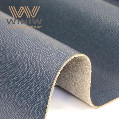 China Navy Blue Faux Embossed Leather Fabric professional supply 	material pu leather for sale