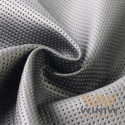 China Versatile 0.6-1.0mm Syn Leather Best Perforated Faux Leather Fabric for sale