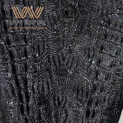China Black Faux Leather Crocodile Fabric For Bags Selling Products Ready To Ship for sale