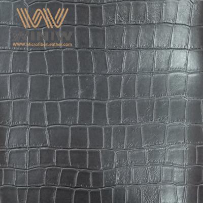 China Black Faux Leather Crocodile Embossed Leather Normal Colors My Order for sale