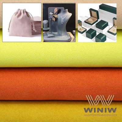 China Eco-Friendly Microsuede Artificial Leather Fabric material for jewelry box for sale