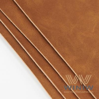 China Genuine Leather PU Micro Synthetic Leather Fabric For Labels for sale
