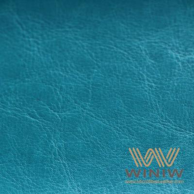 China Vintage Blue Faux Leather PU Leather Polyethylene Leather For Labels for sale