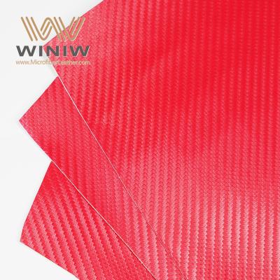 Chine Matériau de tissu de mode en faux cuir en fibres de carbone pour les gants de hockey sur glace à vendre