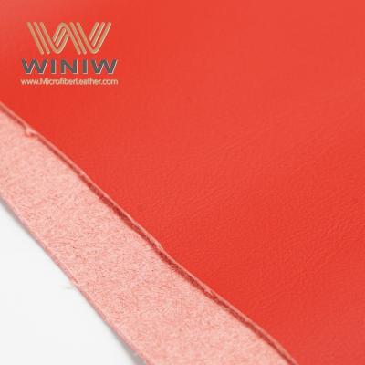 China Red Microfiber PU Faux Leather For Car Interior for sale