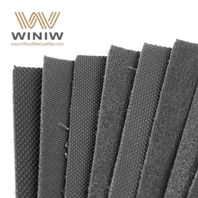 China 2 mm Negro Micro fibra sintética material PU zapatos de seguridad material superior en venta