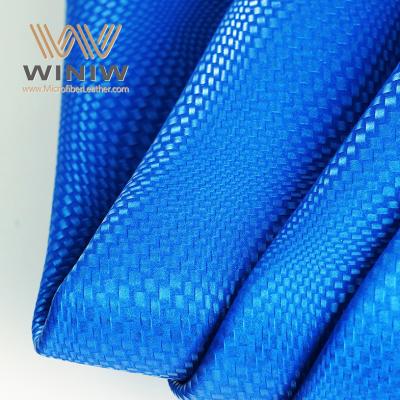 China 1.4mm Blue Micro Fiber PU Coated Leather Shoes Upper Material for sale