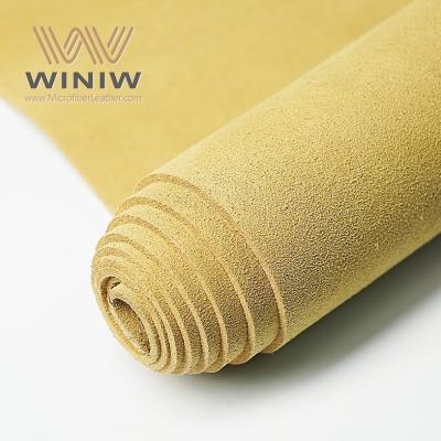 China Yellow Microsuede Alcantara Synthetic Ultrasuede Leather Sofa Covering Material for sale