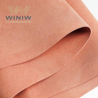 中国 Orange Micro Suede Vegan Fabric Synthetic Suede Leather Sofa Material 販売のため