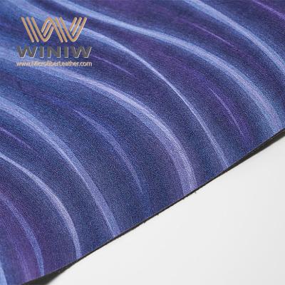 中国 High End Purple Micro Fiber Leather Vegan Fabric Bags Leather 販売のため