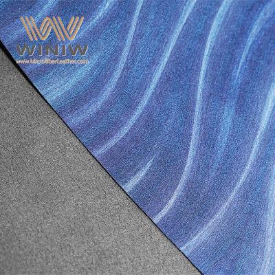 中国 Purple Color Vegan Leather Fabric Micro Fiber Upper Fabric For Bags 販売のため